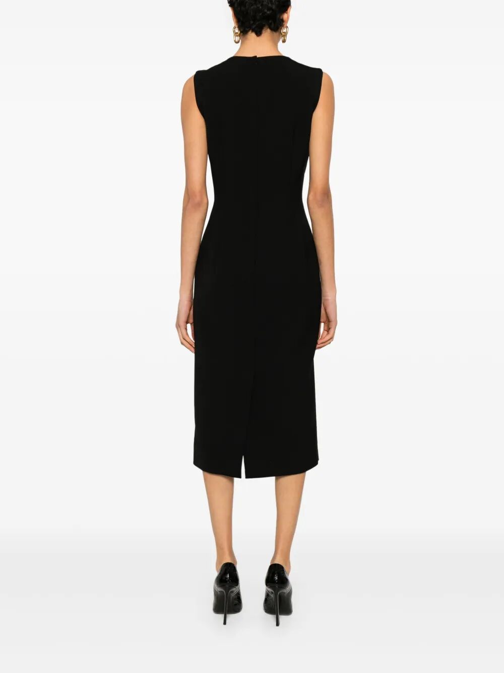 SLEEVELESS SHEATH MIDI DRESS