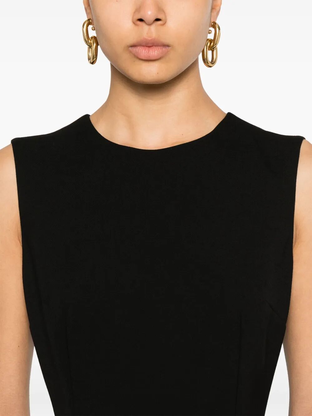 SLEEVELESS SHEATH MIDI DRESS