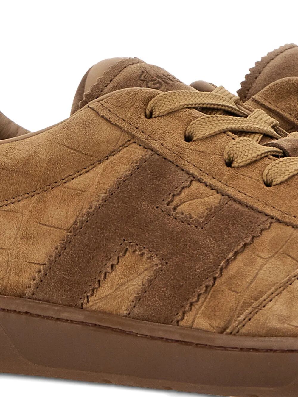 COOL CROCODILE EFFECT SUEDE SNEAKERS