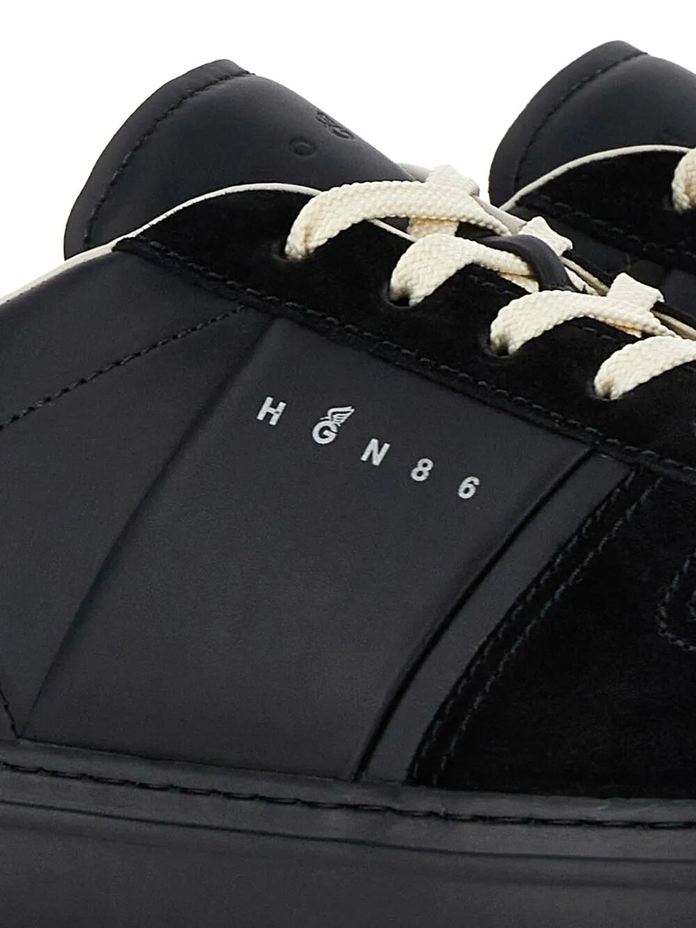 H-TV SMOOTH AND SUEDE LEATHER SNEAKERS