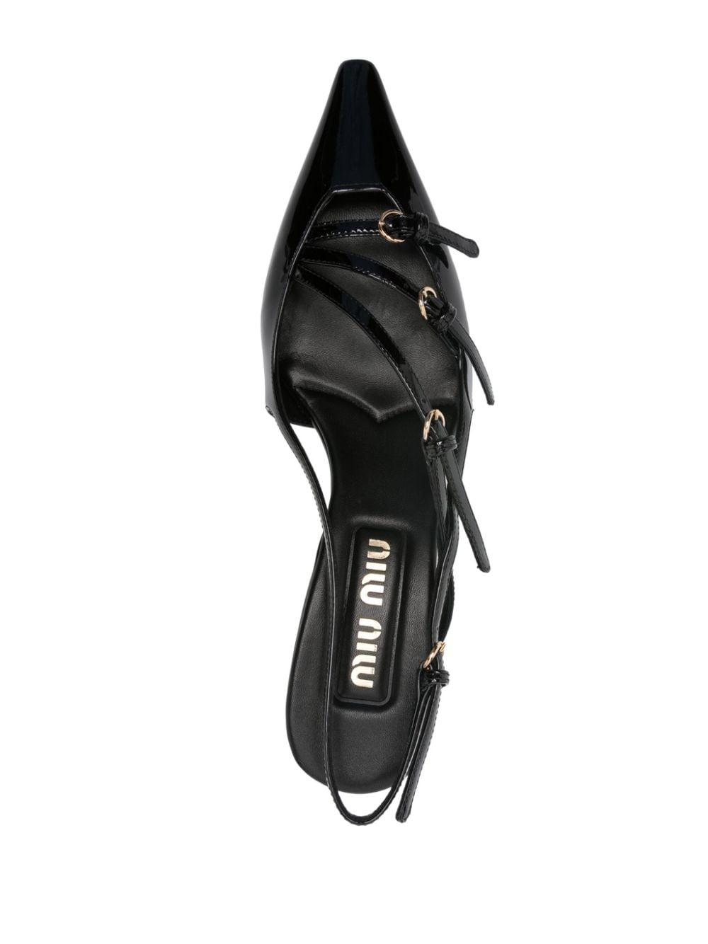 PATENT LEATHER SLINGBACKS WITH BUCKLES