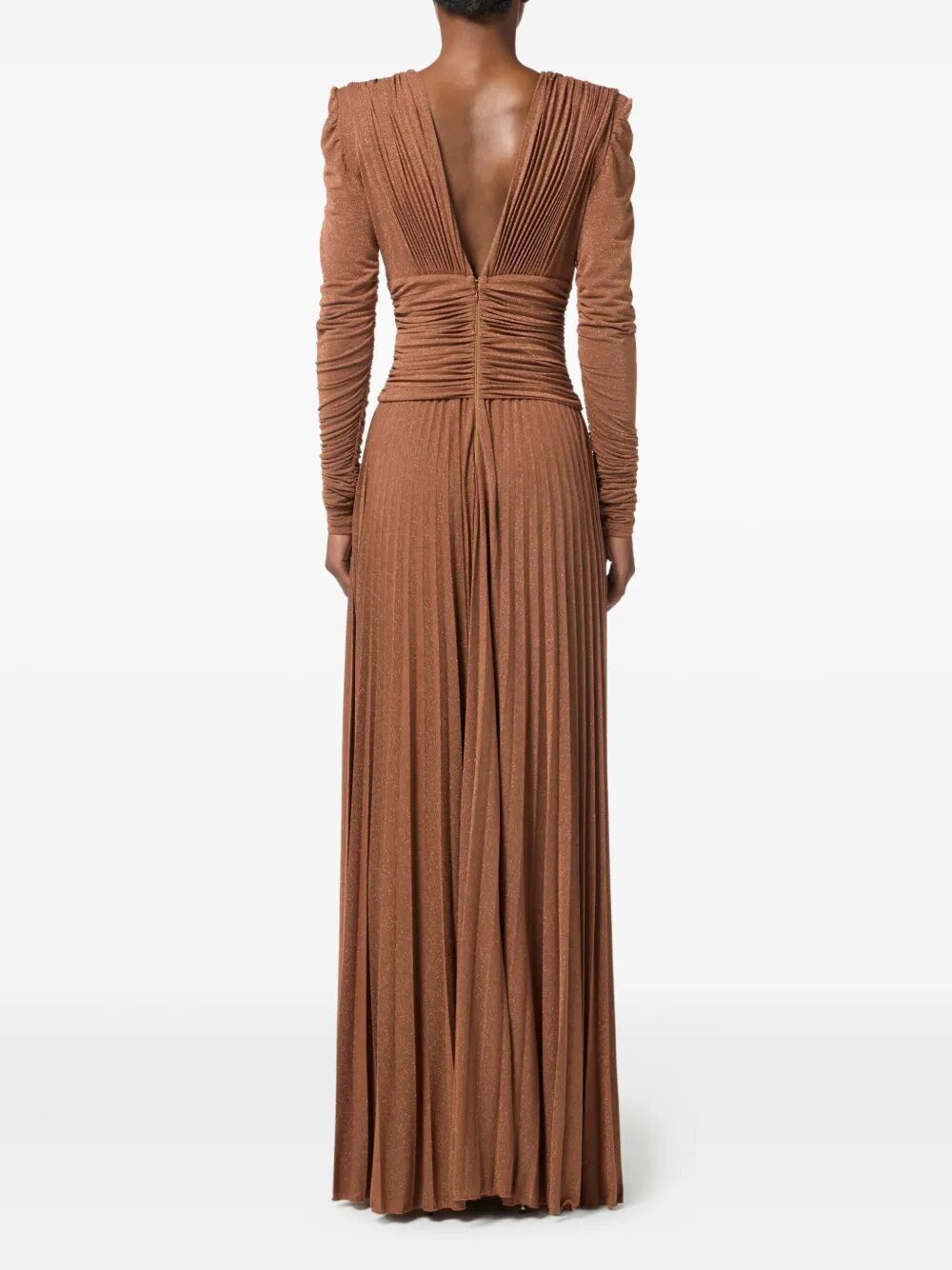 ABITO RED CARPET IN JERSEY LUREX CON COLLANA