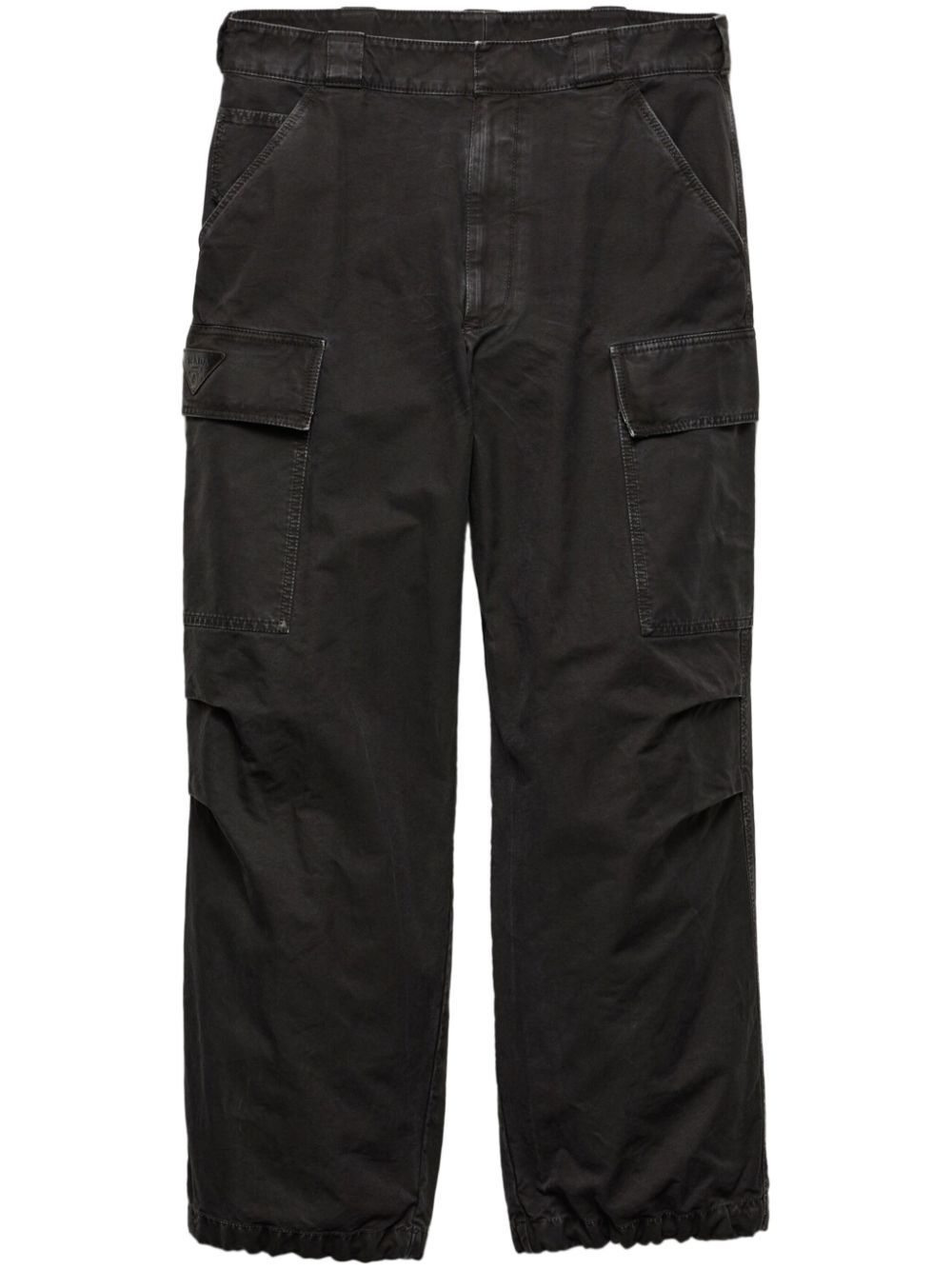 GARMENT-DYED COTTON TROUSERS