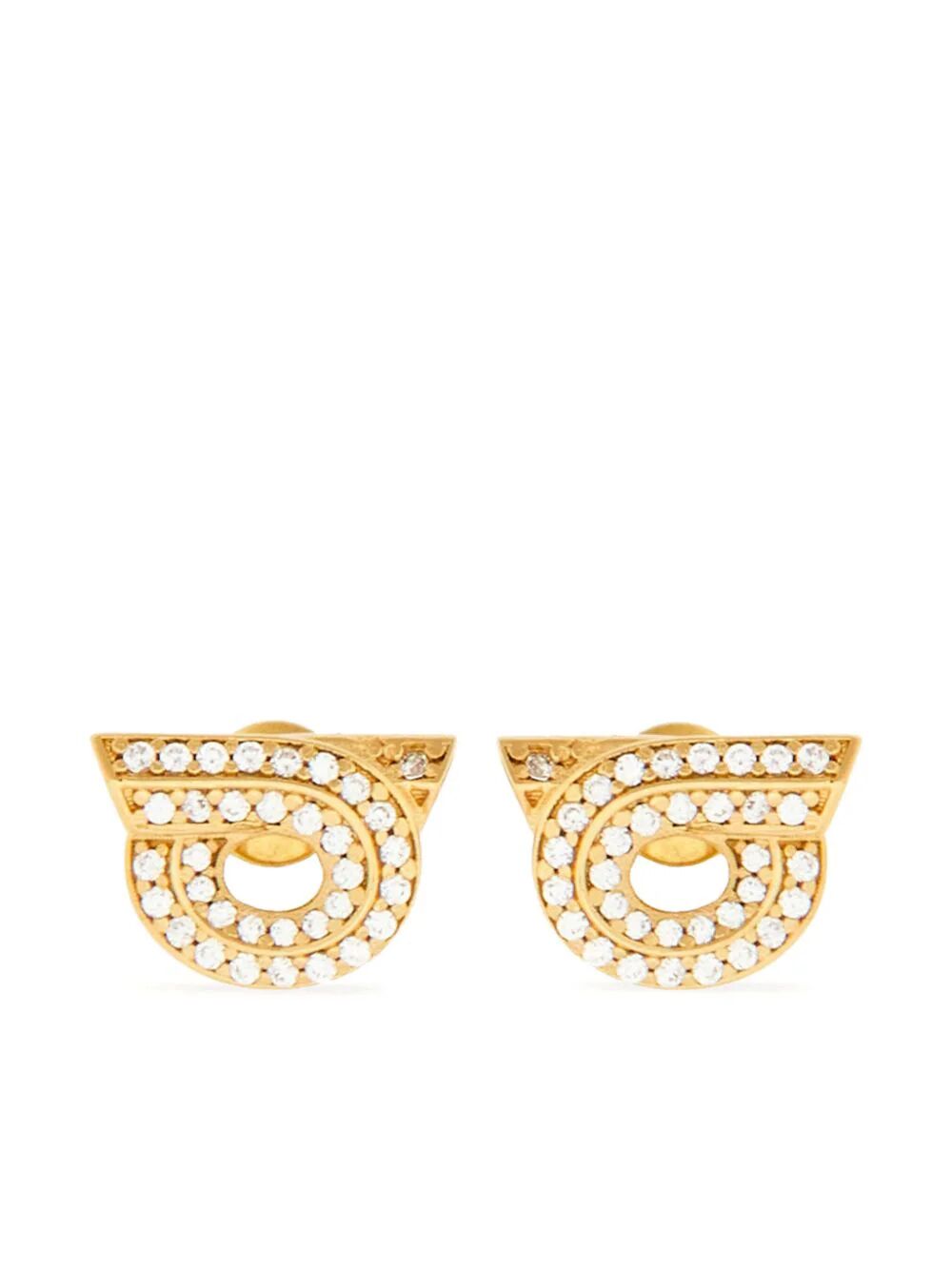 GANCINI EARRINGS WITH RHINESTONES - SIZE 14