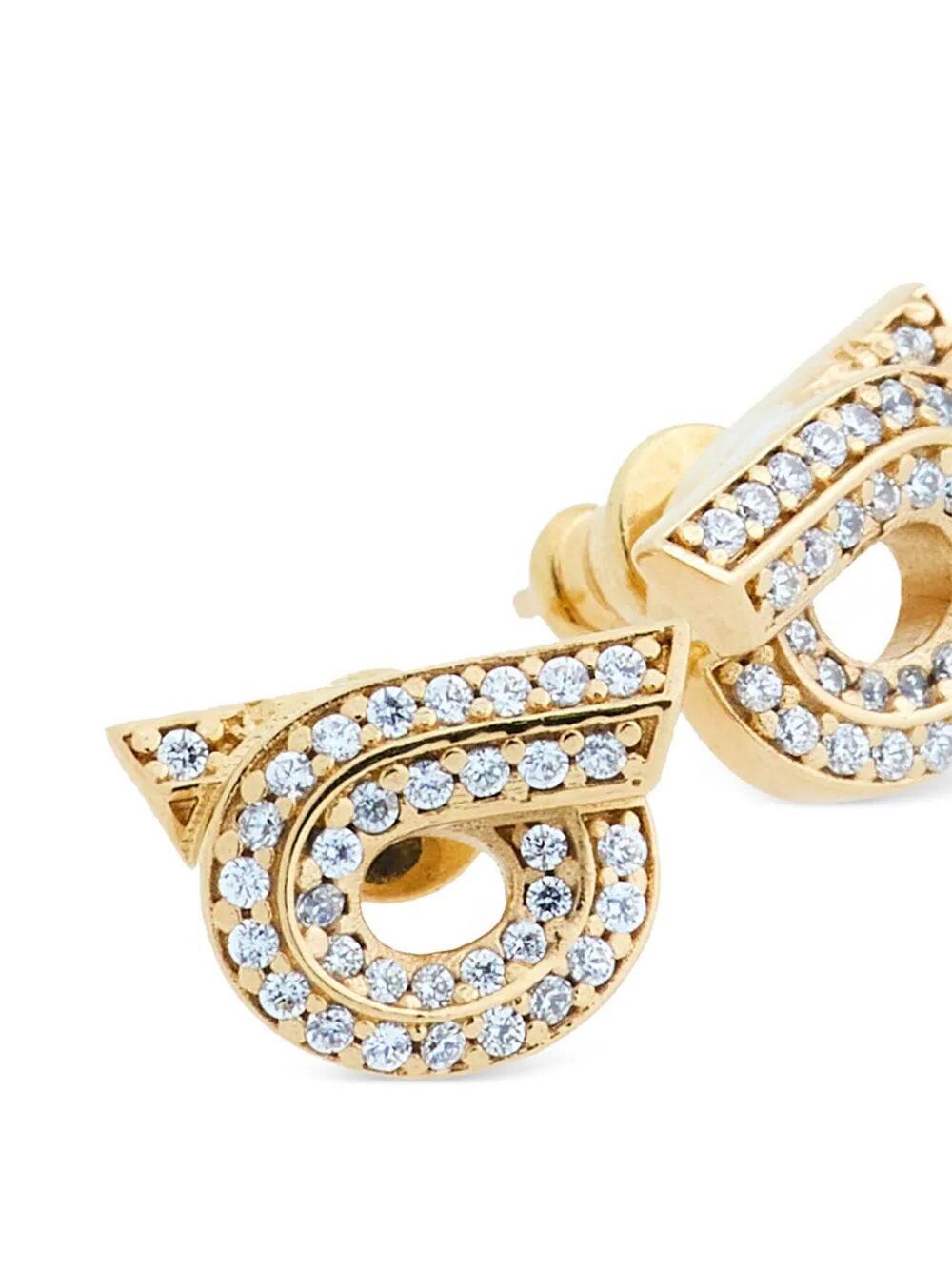 GANCINI EARRINGS WITH RHINESTONES - SIZE 14