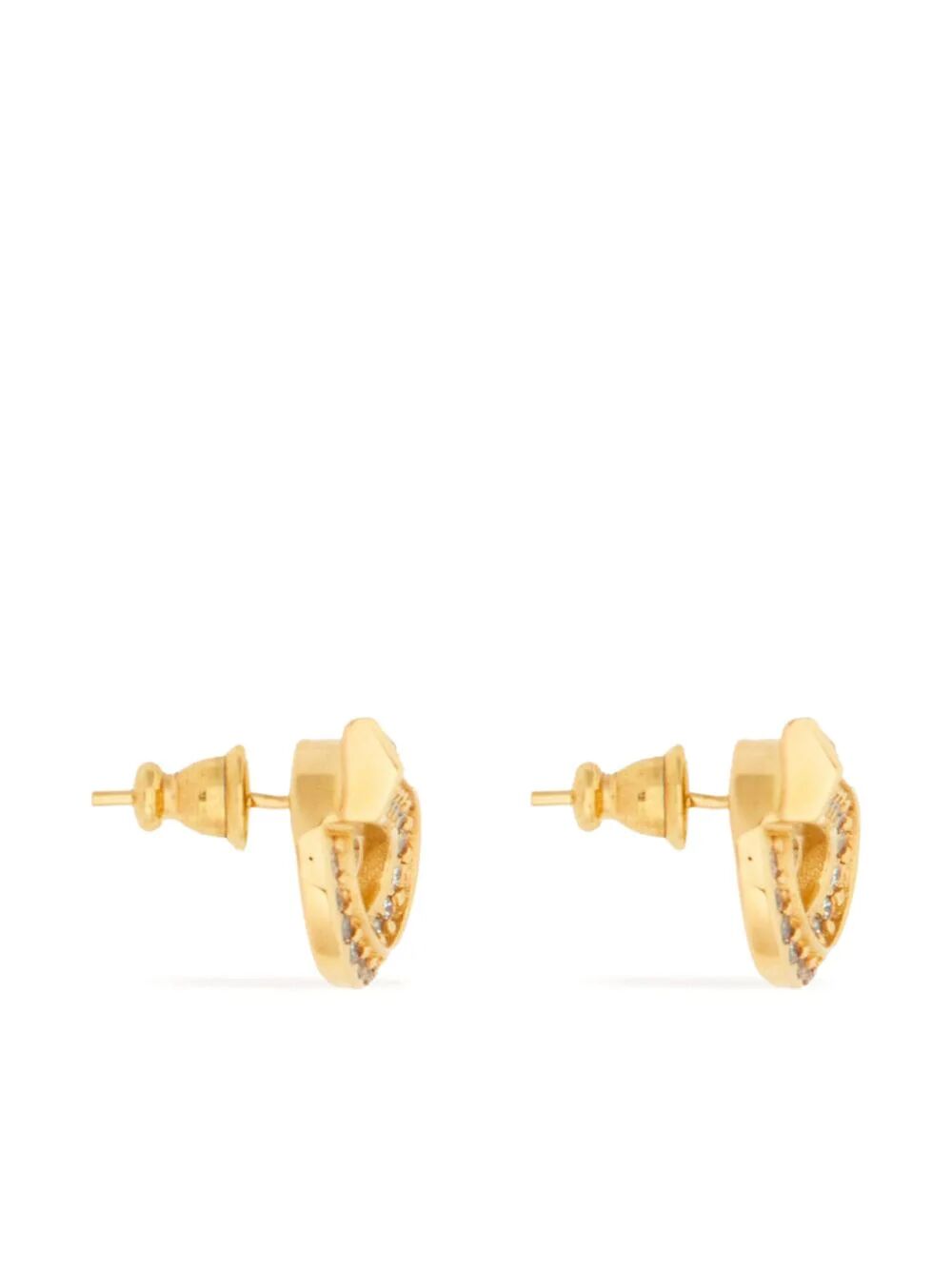 GANCINI EARRINGS WITH RHINESTONES - SIZE 14