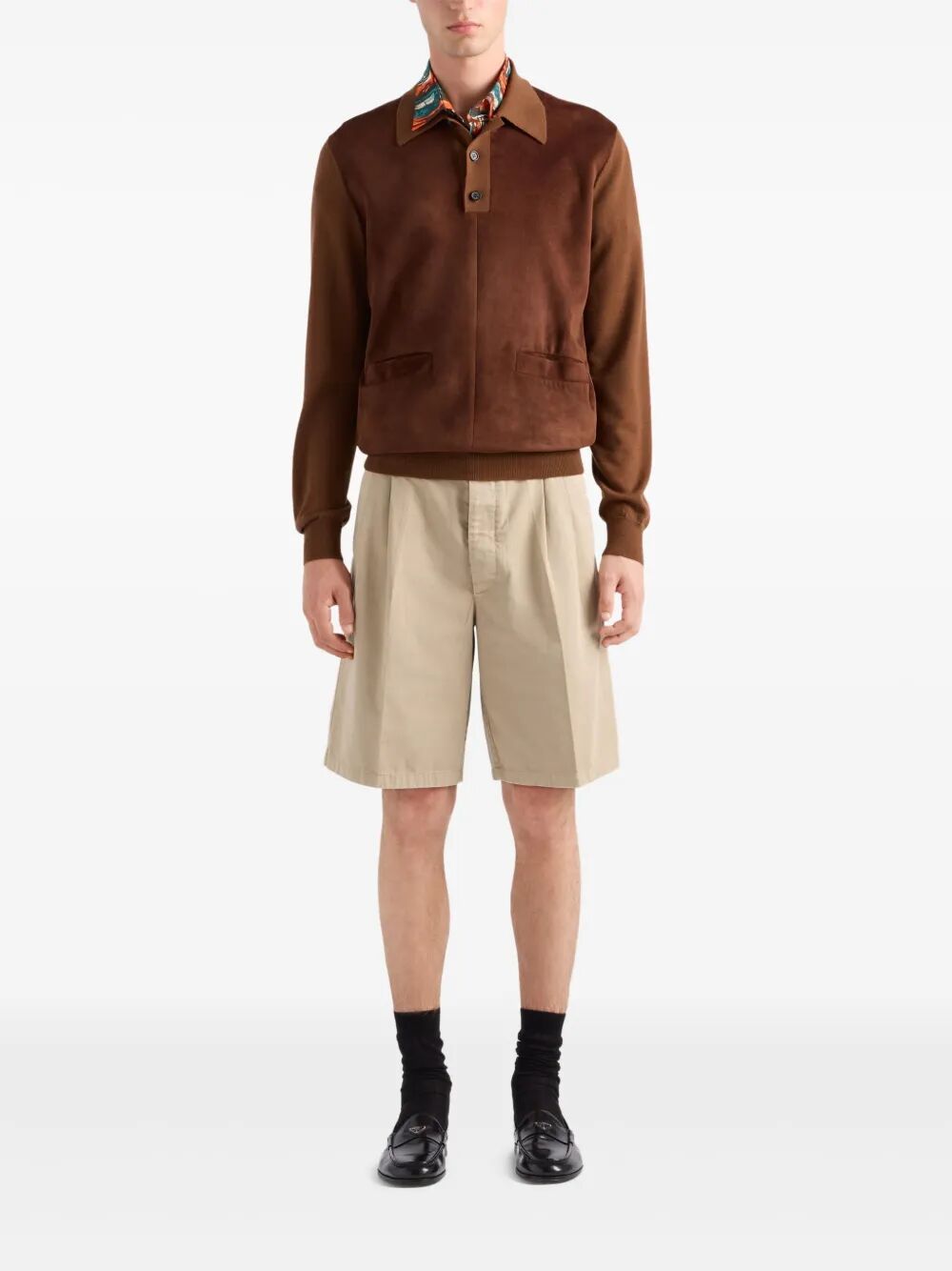 VINTAGE-EFFECT COTTON BERMUDAS