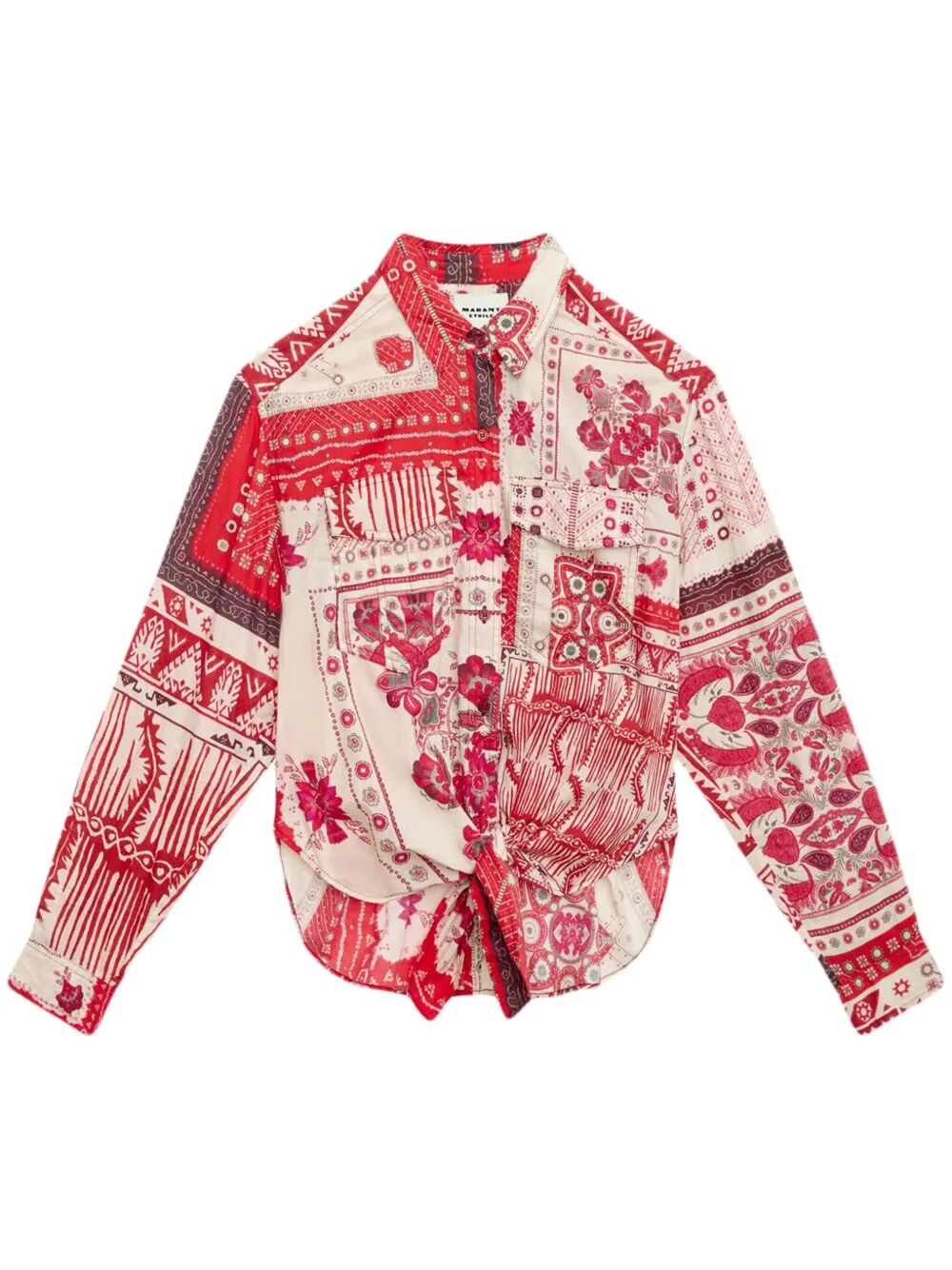 NATH TIED COTTON VOILE SHIRT