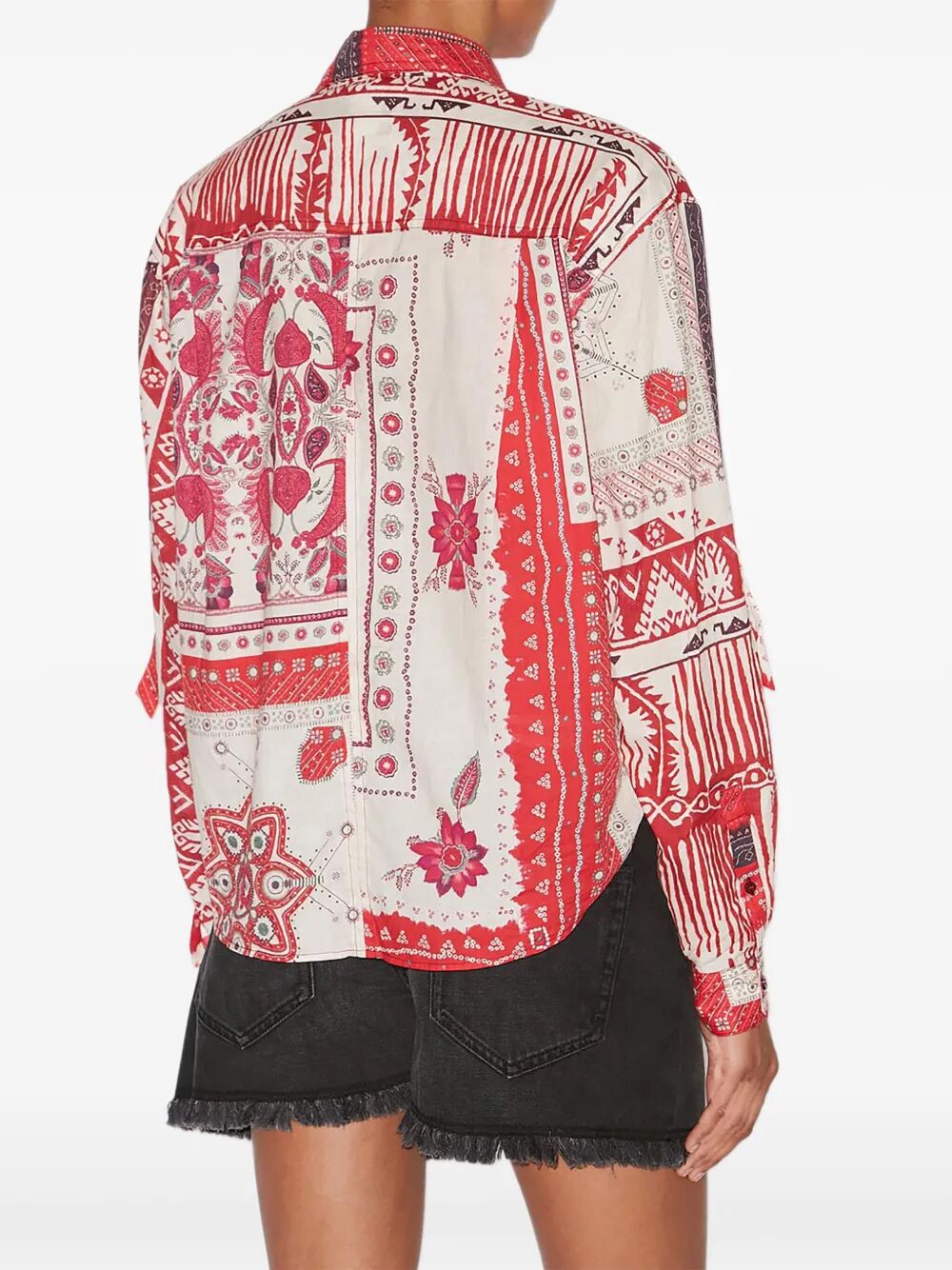 NATH TIED COTTON VOILE SHIRT