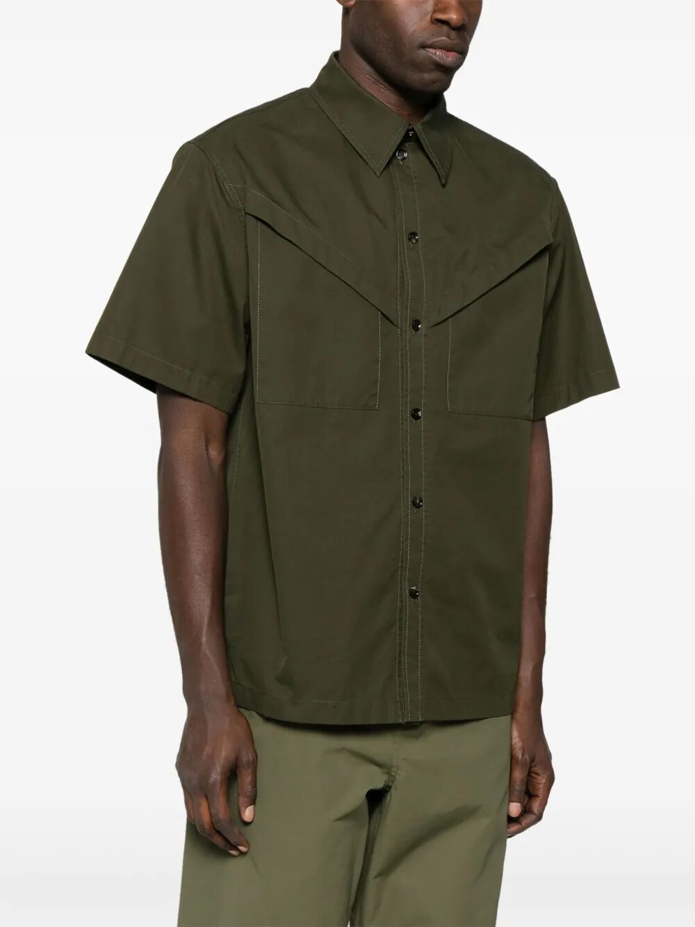 LIGHT COTTON TWILL SHORT SLEEVED SHIRT