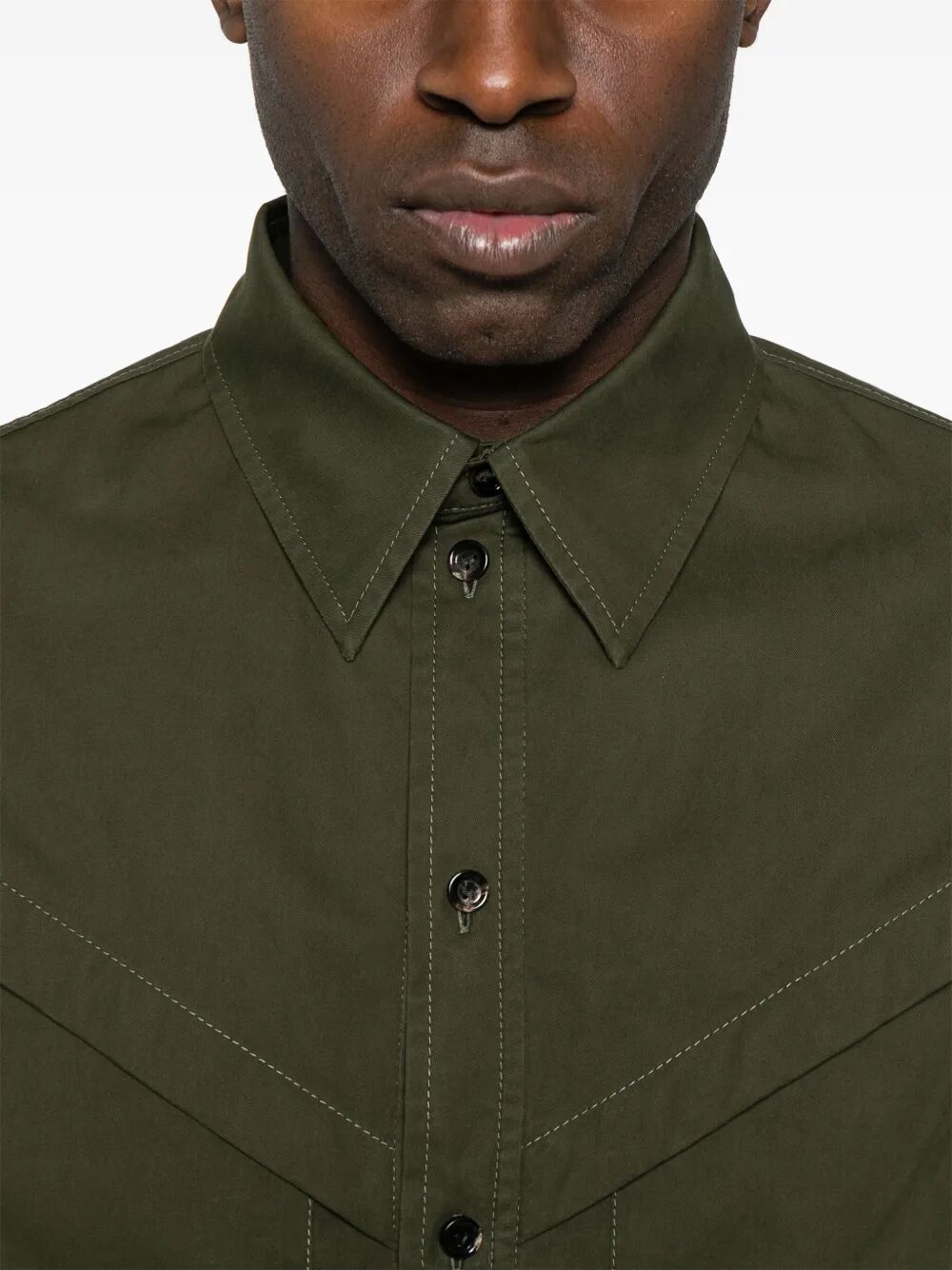 LIGHT COTTON TWILL SHORT SLEEVED SHIRT