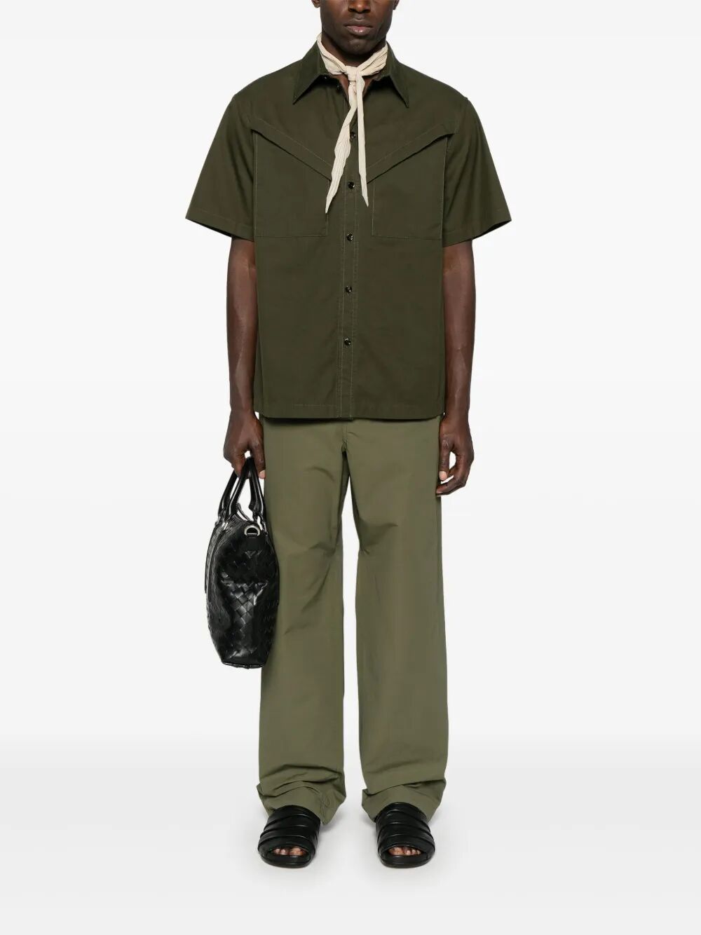 LIGHT COTTON TWILL SHORT SLEEVED SHIRT