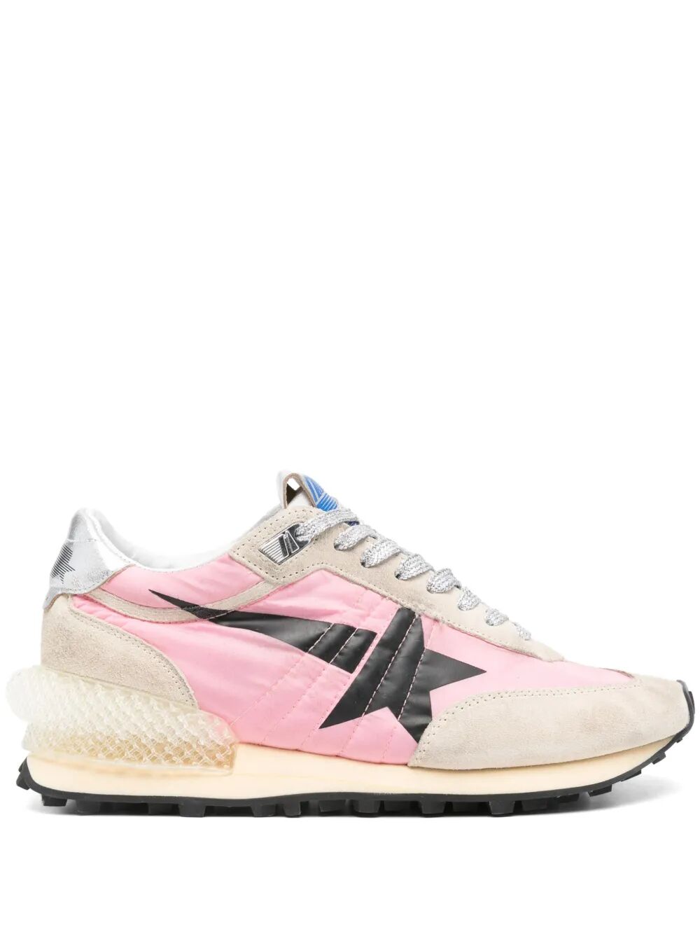 MARATHON NYLON AND SUEDE SNEAKERS WITH BLACK STAR