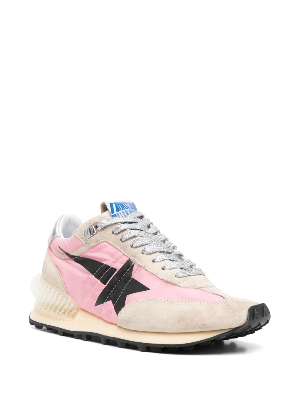 MARATHON NYLON AND SUEDE SNEAKERS WITH BLACK STAR