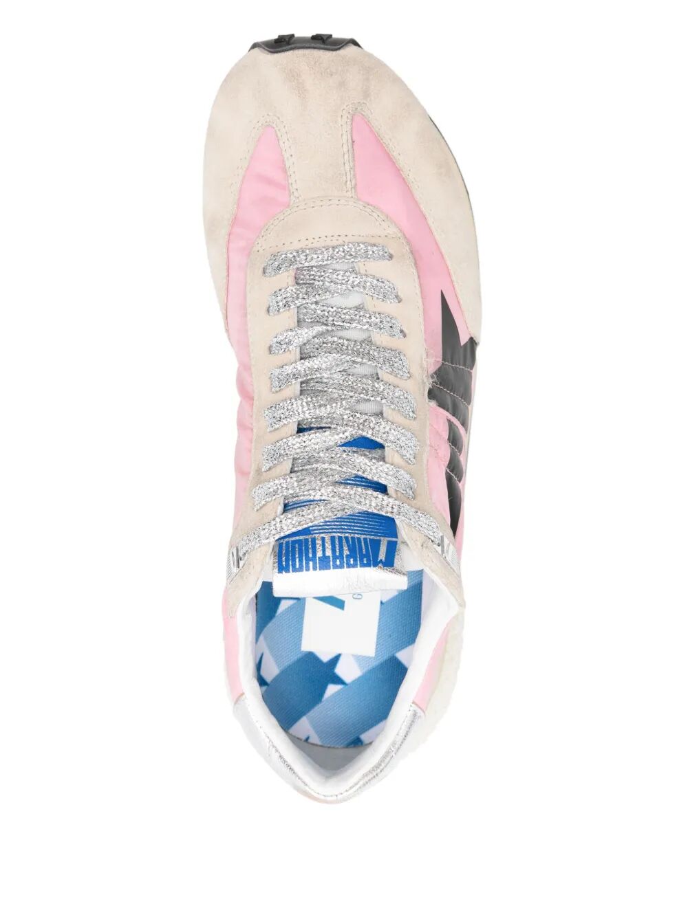 MARATHON NYLON AND SUEDE SNEAKERS WITH BLACK STAR