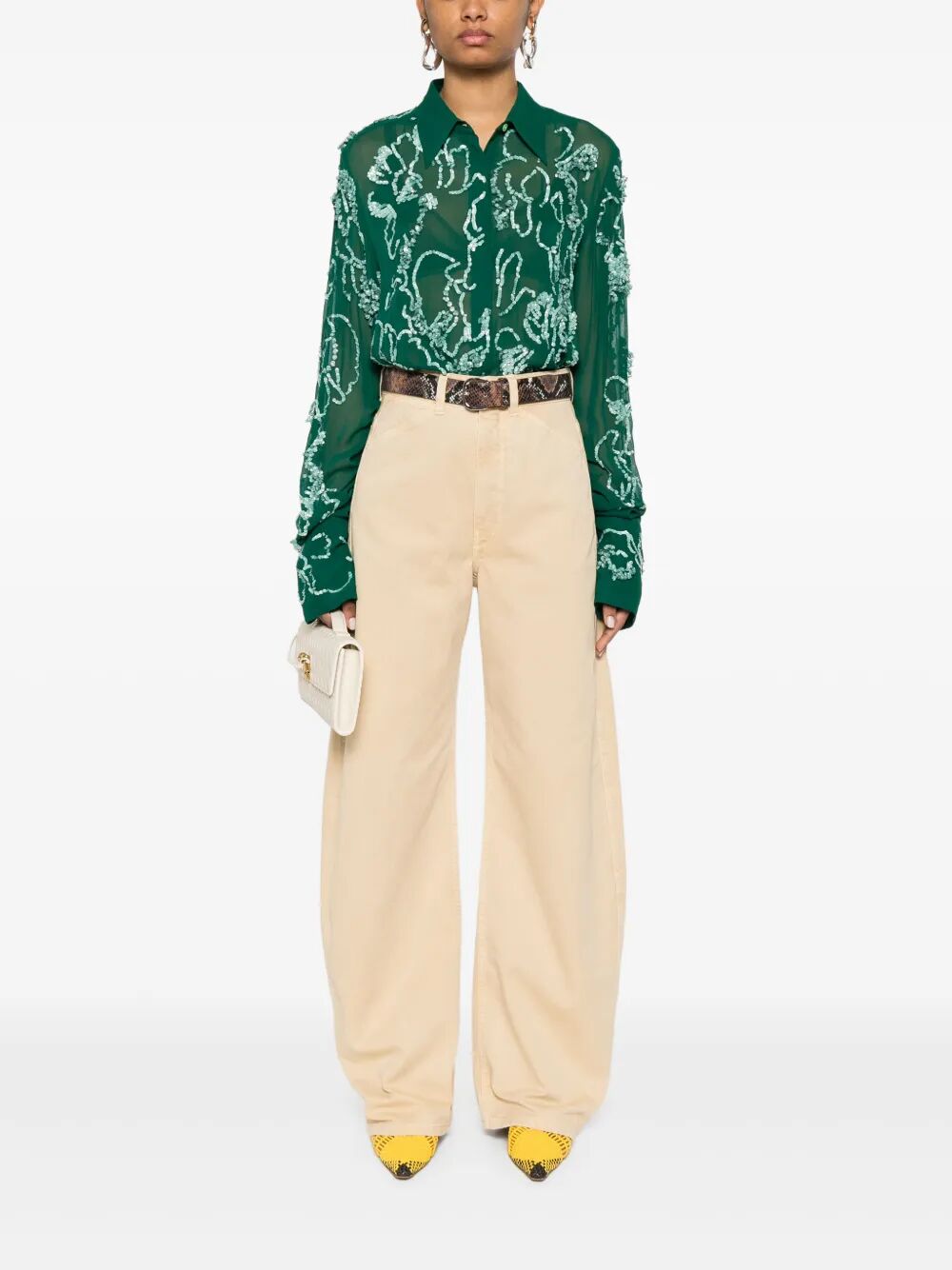CELINA SEQUINS EMBELLISHED SHIRT