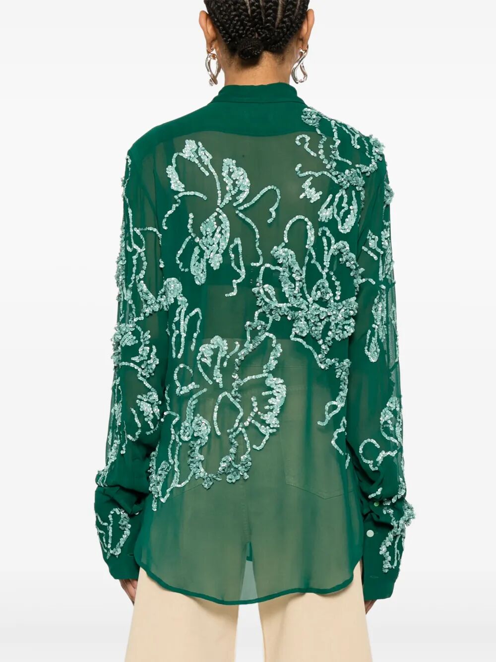 CELINA SEQUINS EMBELLISHED SHIRT