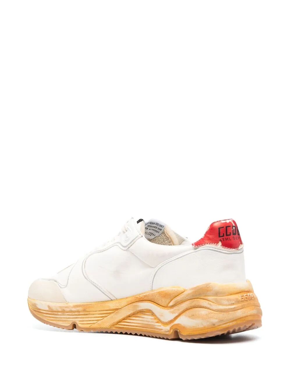 RUNNING SOLE SNEAKERS WITH RED LEATHER STAR AND HEEL TAB