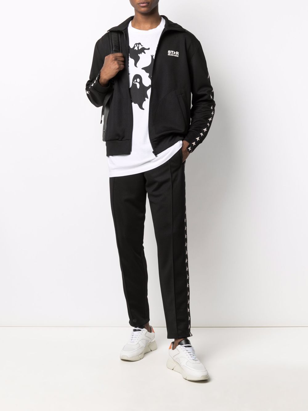 TECHNICAL JERSEY JOGGERS WITH STARS ON THE SIDES