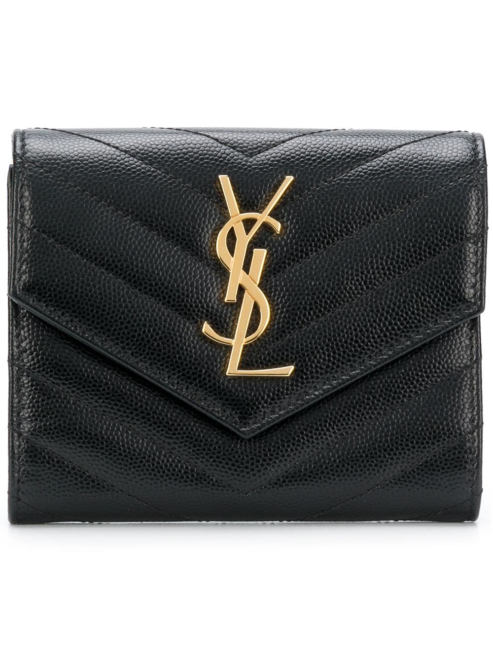 GRAIN DE POUDRE LEATHER CASSANDRE MATELASSÉ COMPACT TRI FOLD WALLET