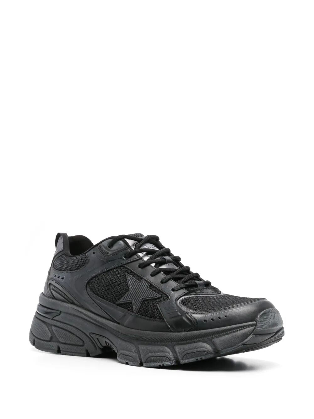 LEATHER AND MESH LIGHTSTAR SNEAKERS