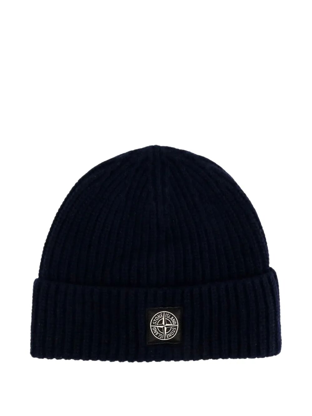 LIGHT WOOL KNITTED BEANIE WITH COMPASS PATCH