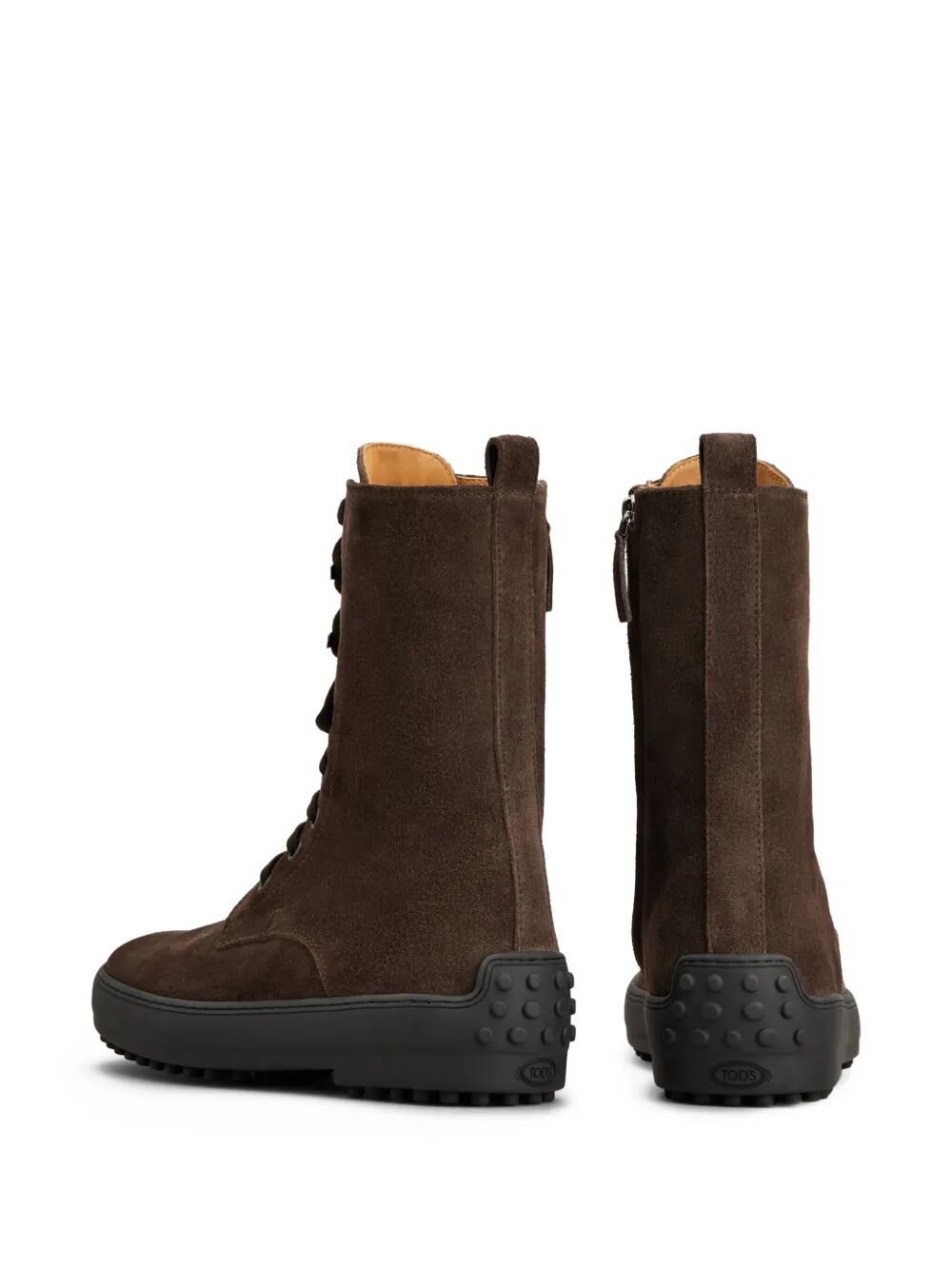 HIGH-LACED SUEDE CHELSEA BOOTS