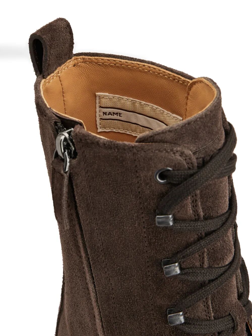 HIGH-LACED SUEDE CHELSEA BOOTS