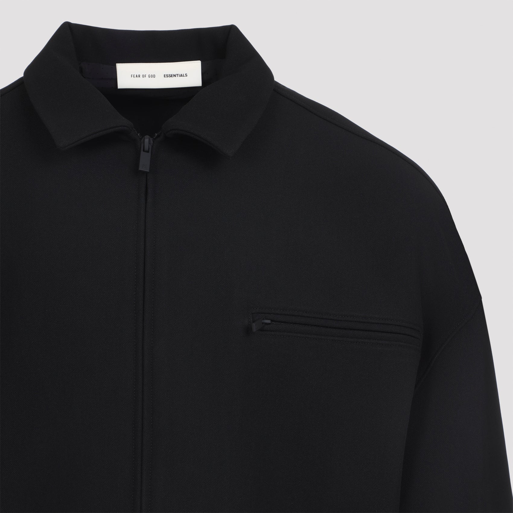 Bonded Canvas Zip-Up Jacket