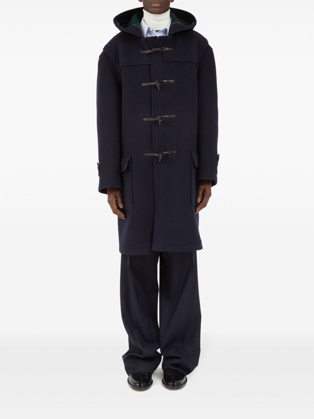CAPPOTTO CON ALAMARI E CAPPUCCIO