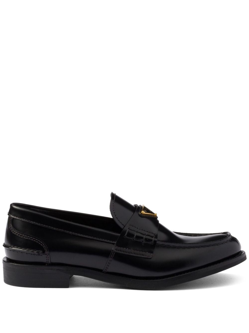 BRUSHED LEATHER LOAFERS WITH LEATHER BAND