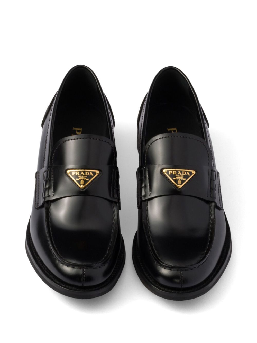 BRUSHED LEATHER LOAFERS WITH LEATHER BAND