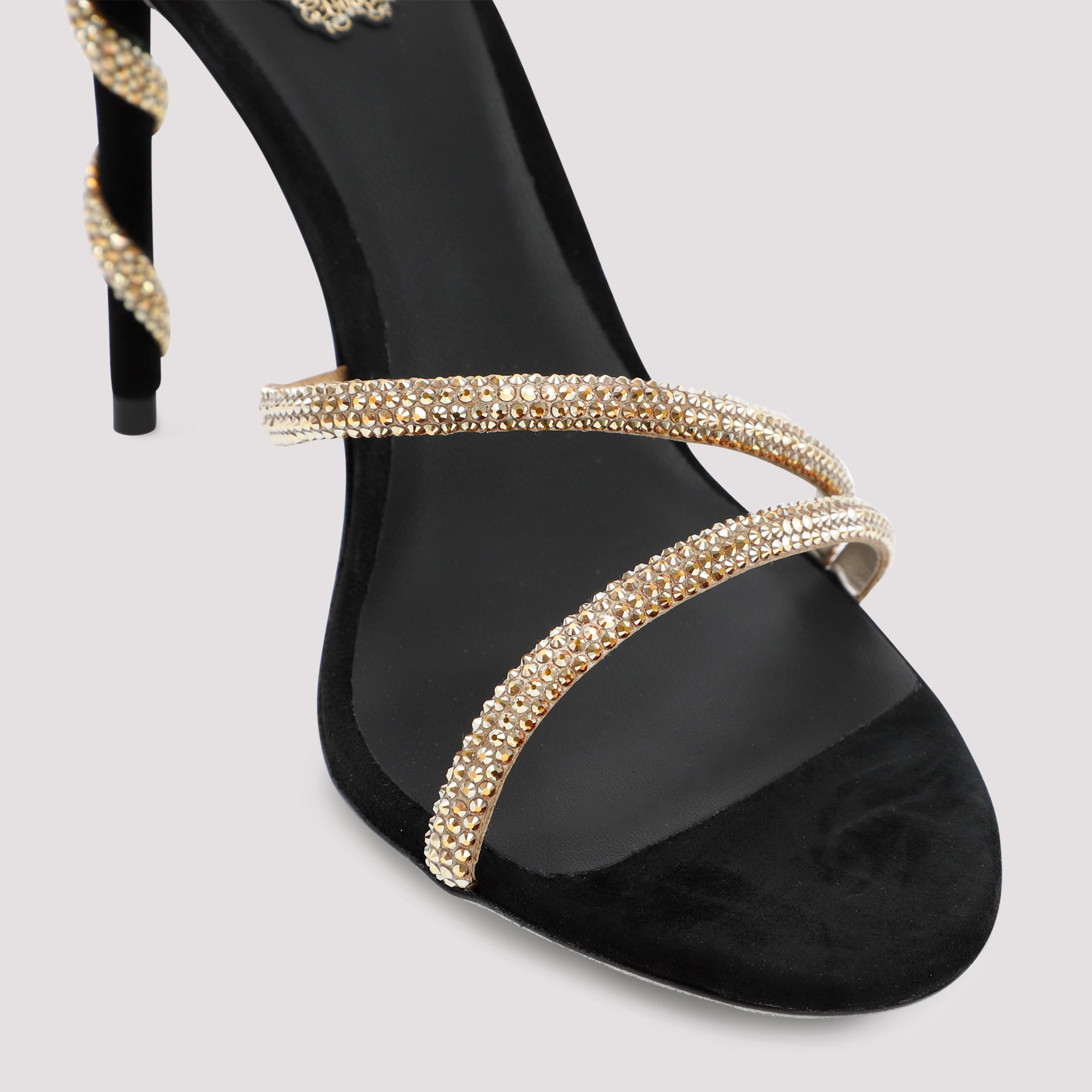 Renè Caovilla Golden Margot Spiral Sandals