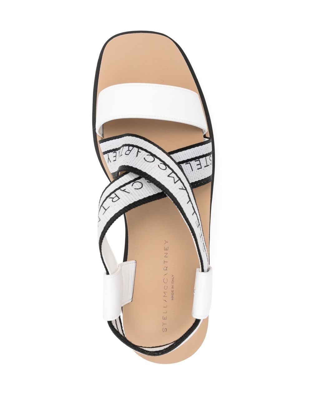 SNEAK-ELYSE STRIPED PLATFORM SANDALS