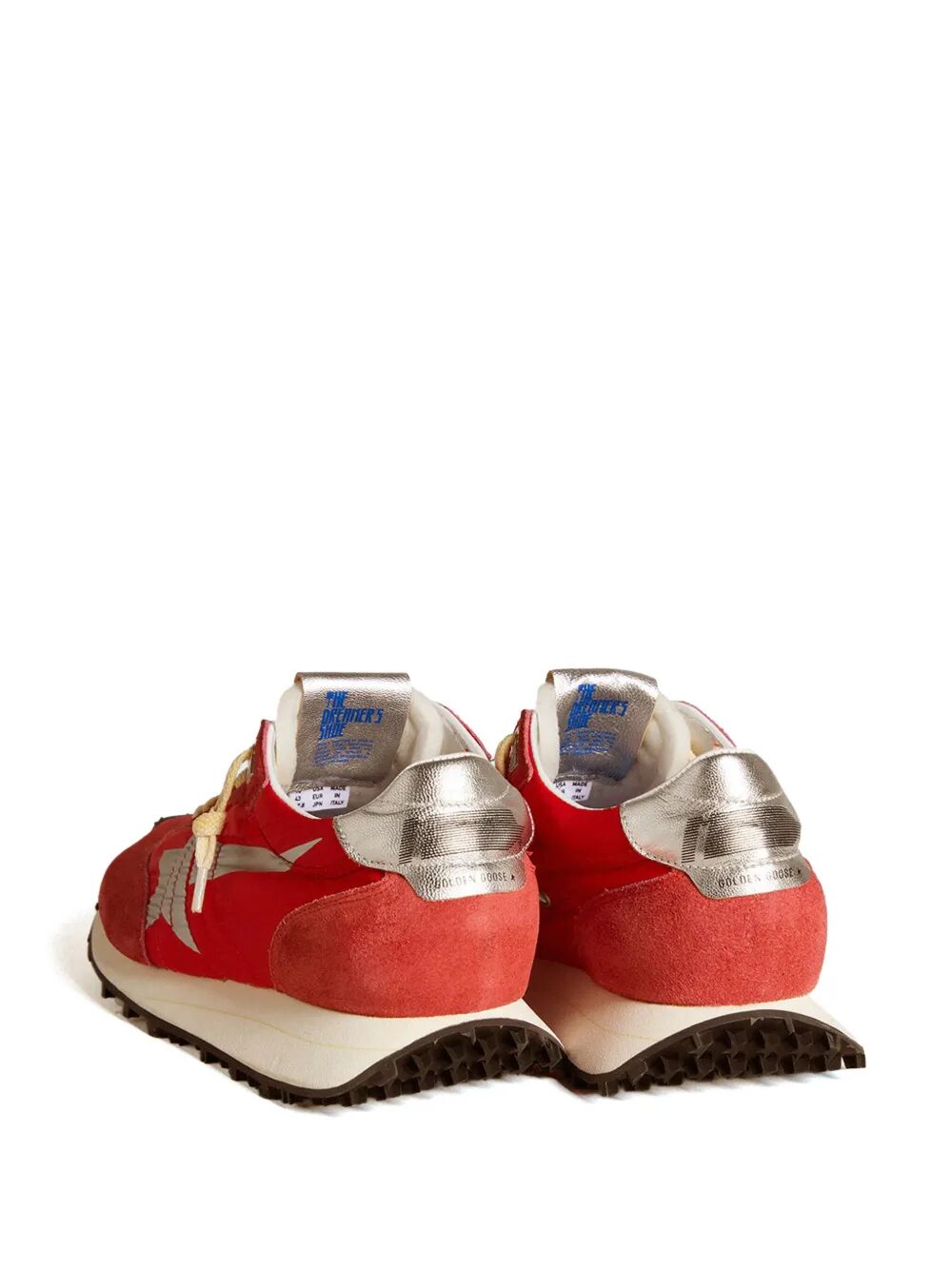 MARATHON SNEAKERS WITH RED NYLON UPPER AND SILVER STAR