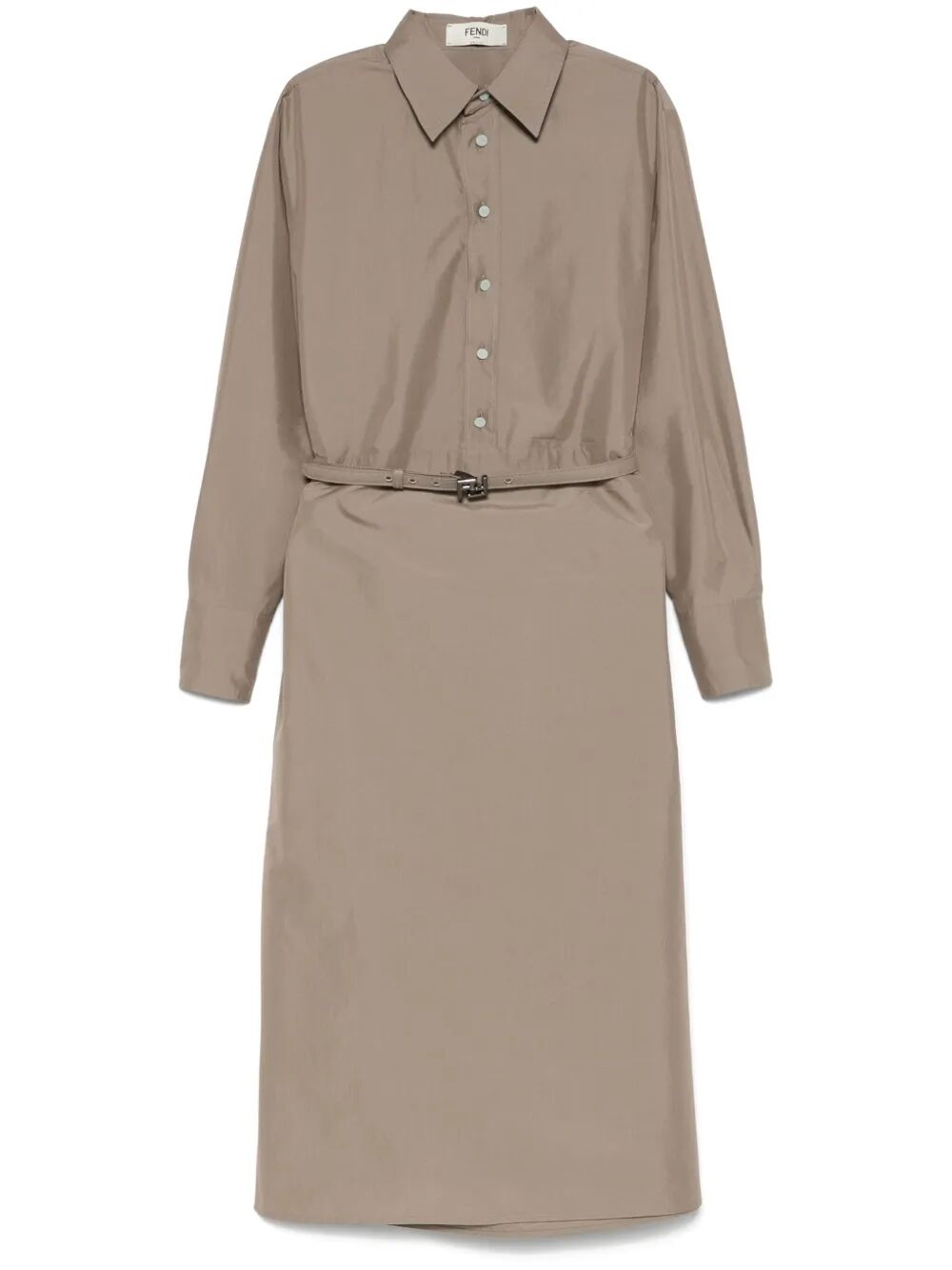 POPLIN BELTED SHIRT DRESS