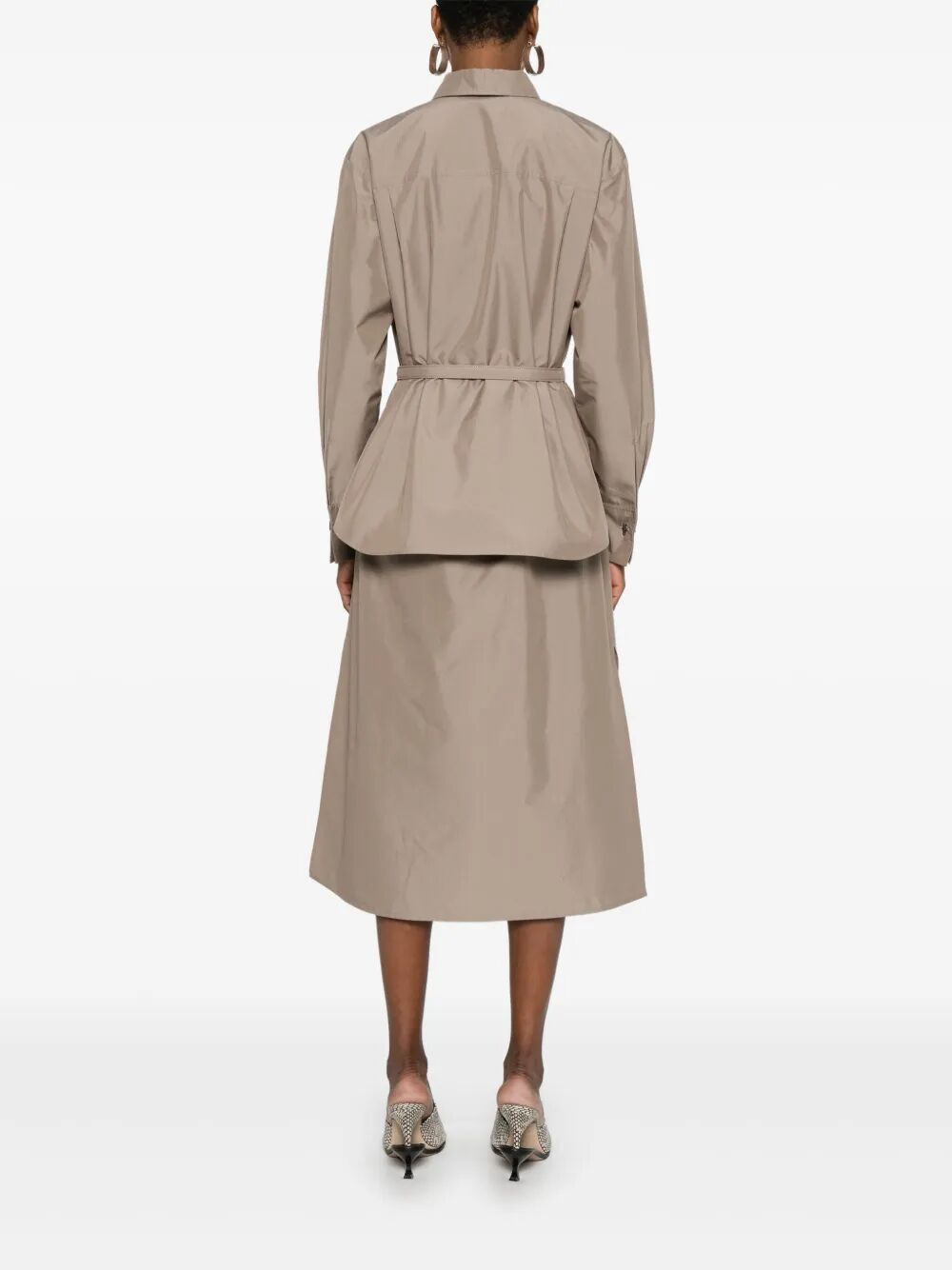 POPLIN BELTED SHIRT DRESS