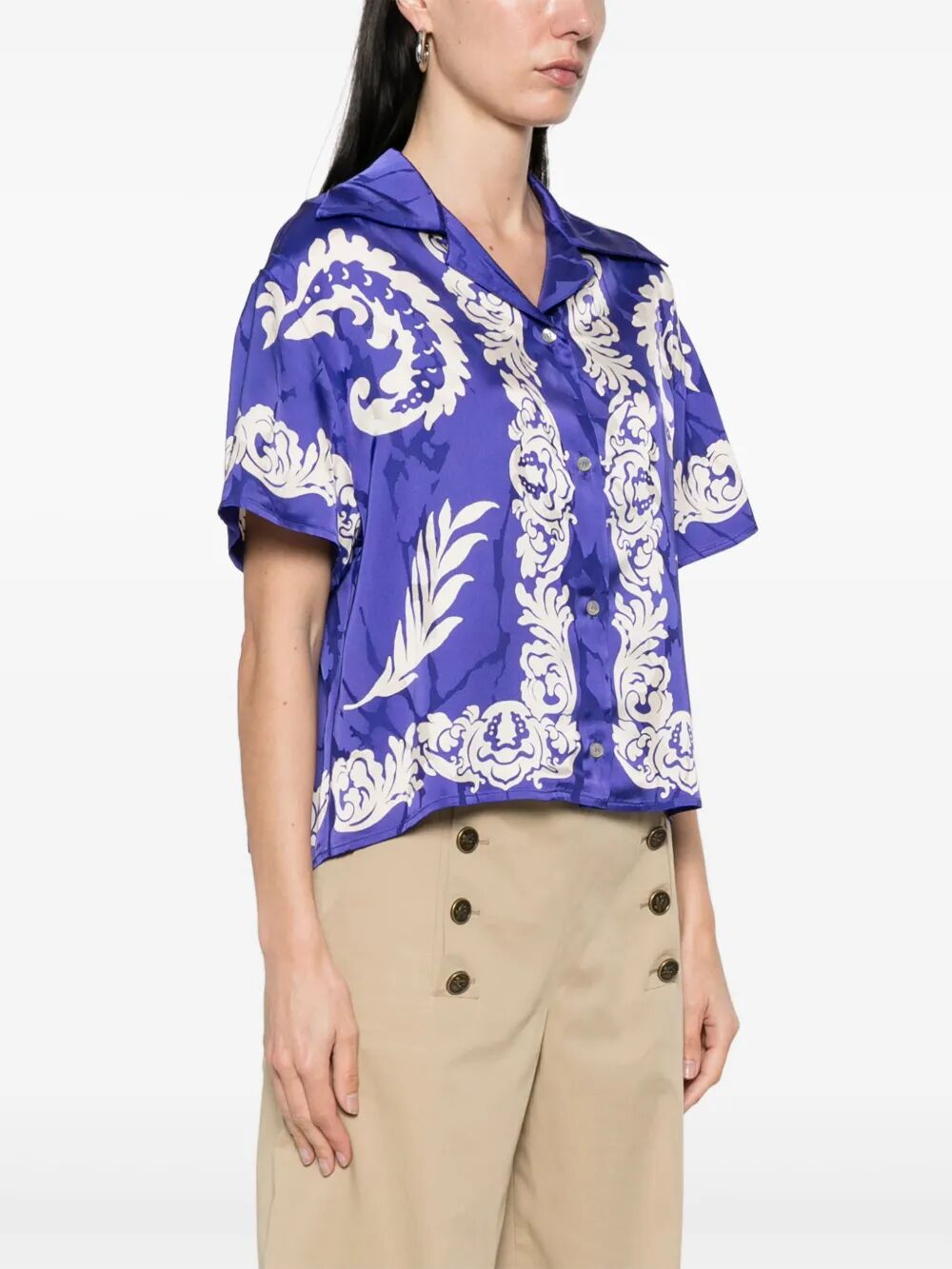 FLORAL-PRINT VISCOSE SHIRT