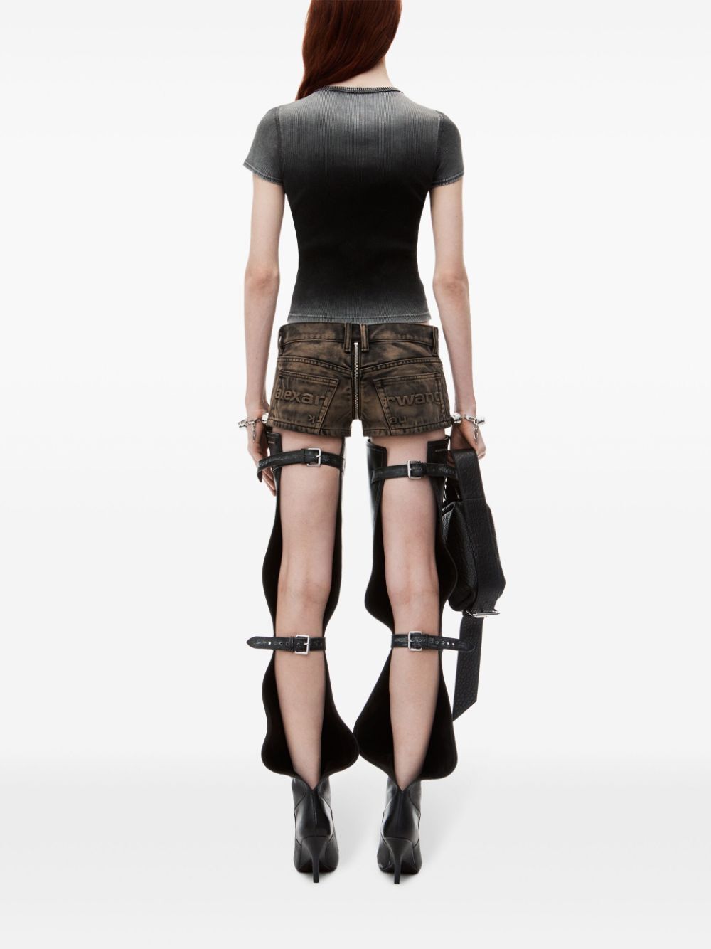CRYSTAL HOTFIX TEE IN RIBBED JERSEY