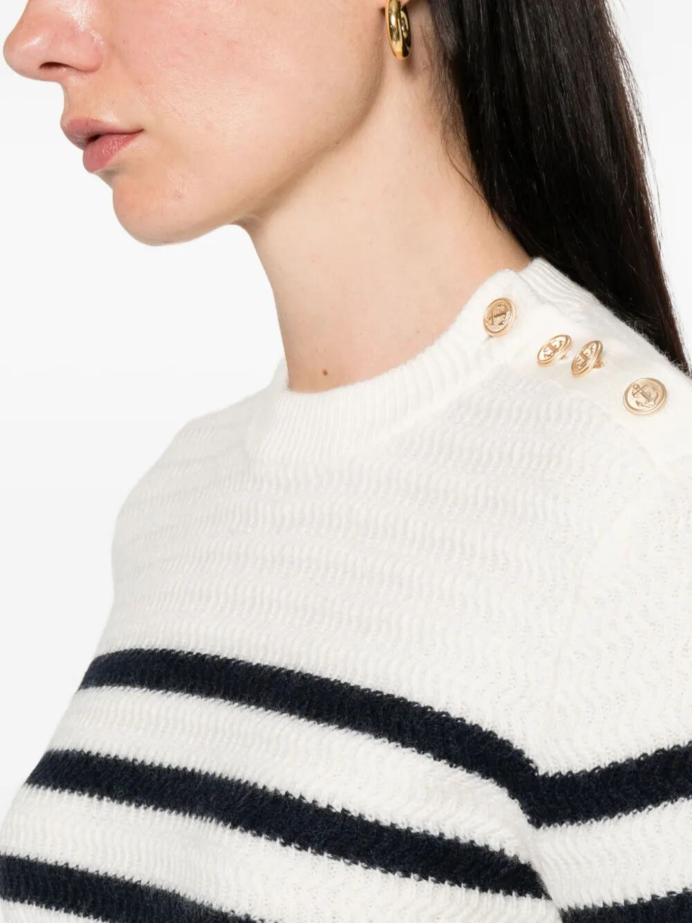LEA STRIPED WOOL JUMPER