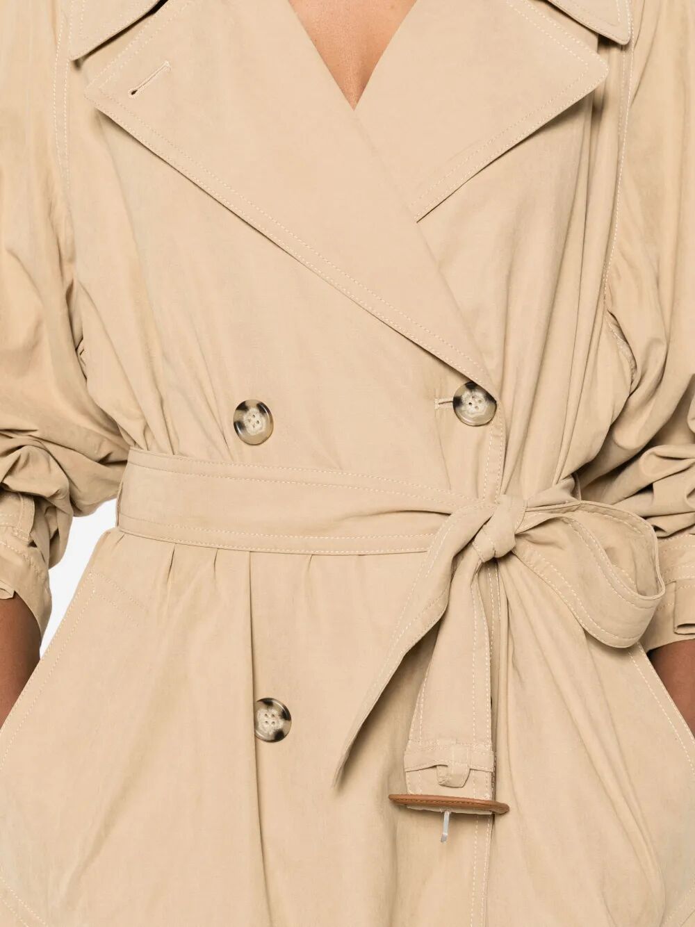 ELEA DOUBLE-BREASTED FLOWING TRENCH COAT