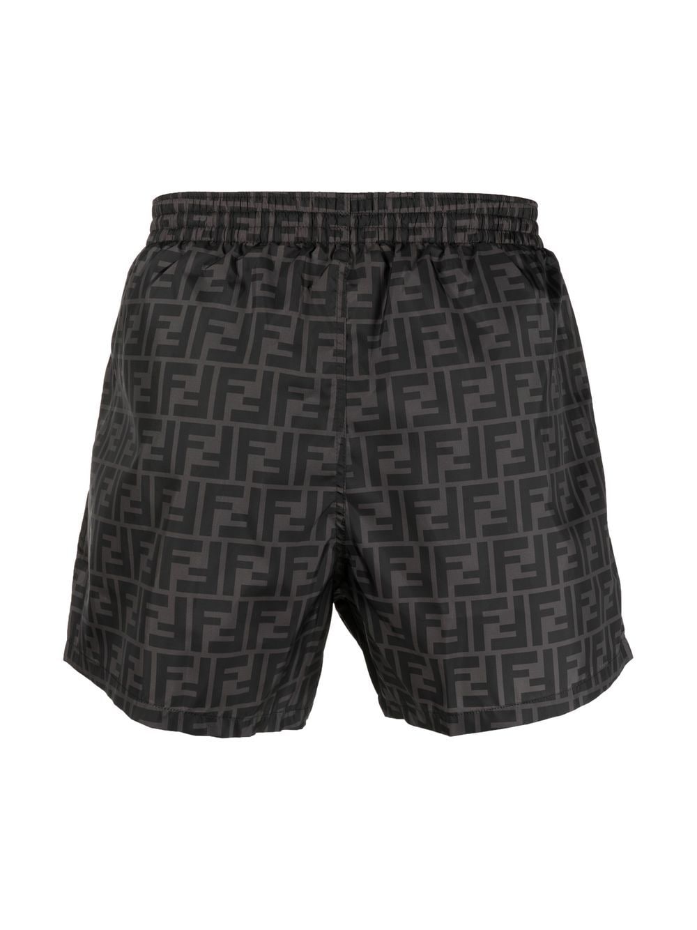 TECH FABRIC WITH ALL-OVER FF PATTERN SWIM SHORTS