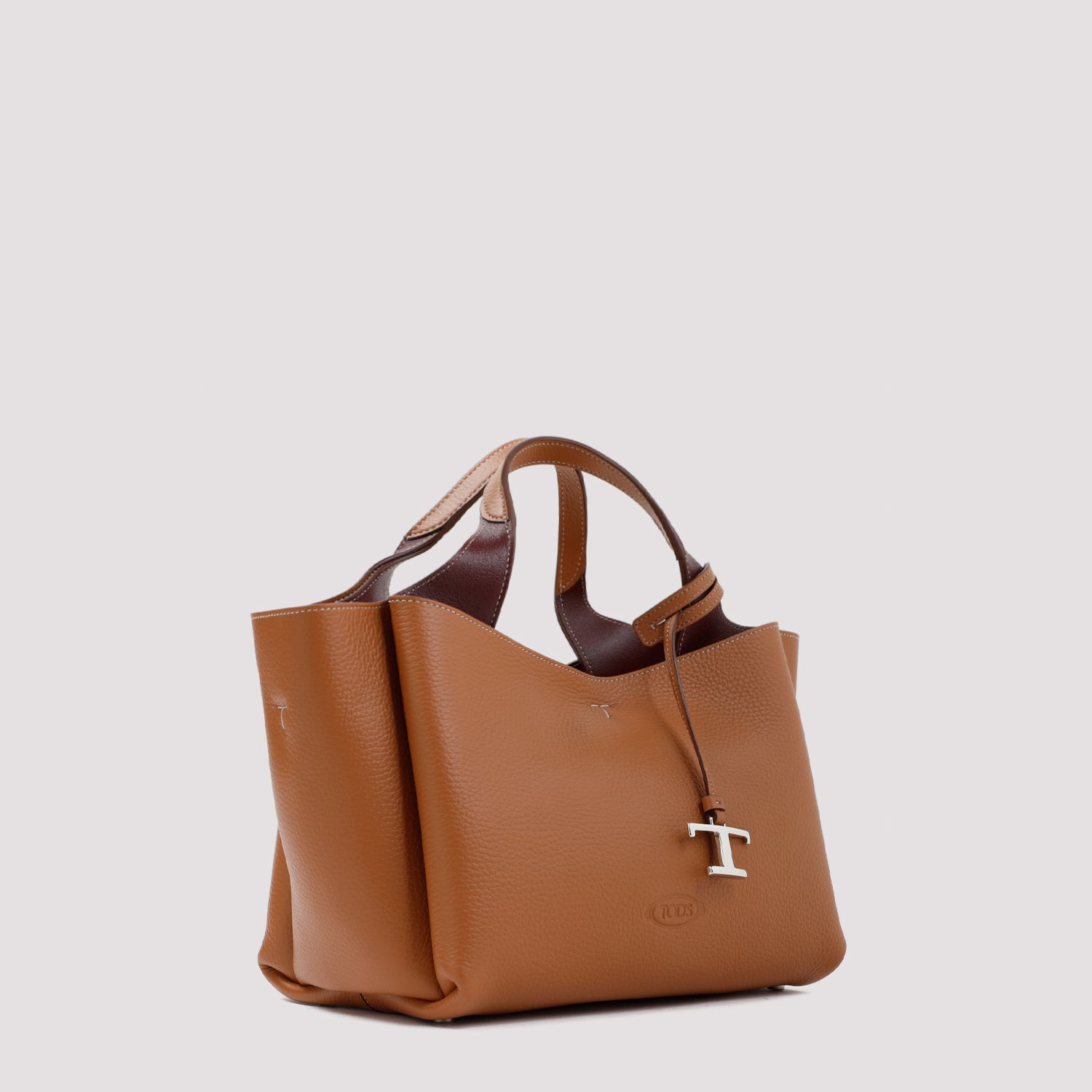 Bauletto Sacca Grained Leather Bag