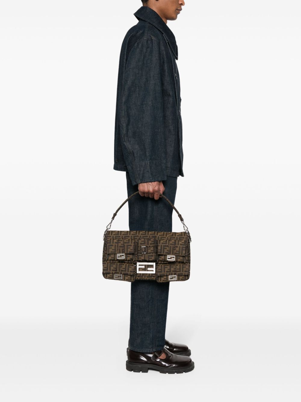 MULTIPOCKET FF MAXI BAGUETTE BAG