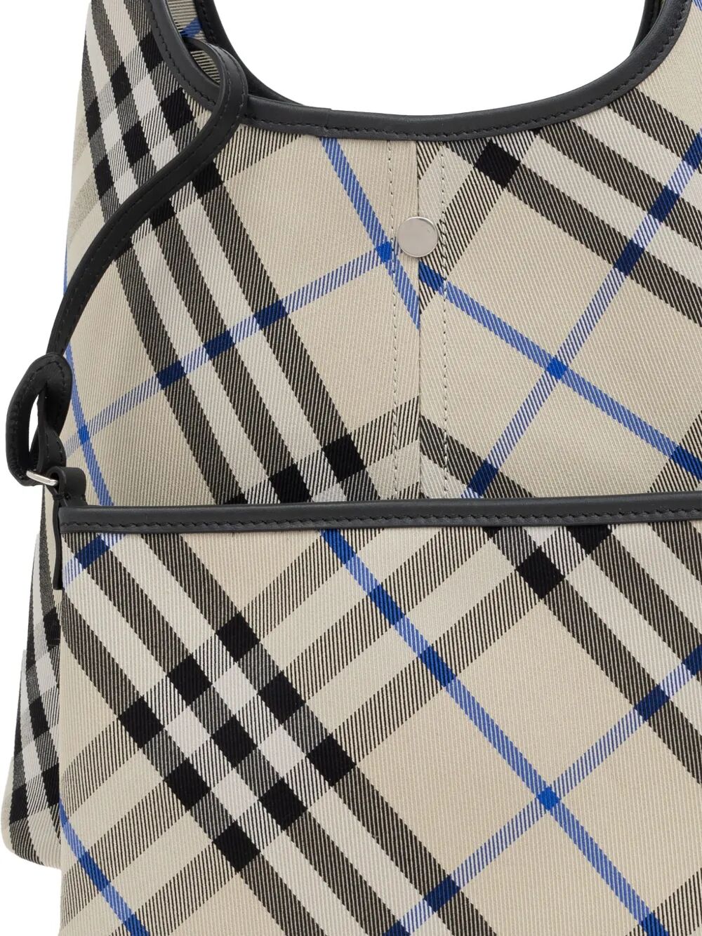 CHECK-PATTERN SHOULDER BAG