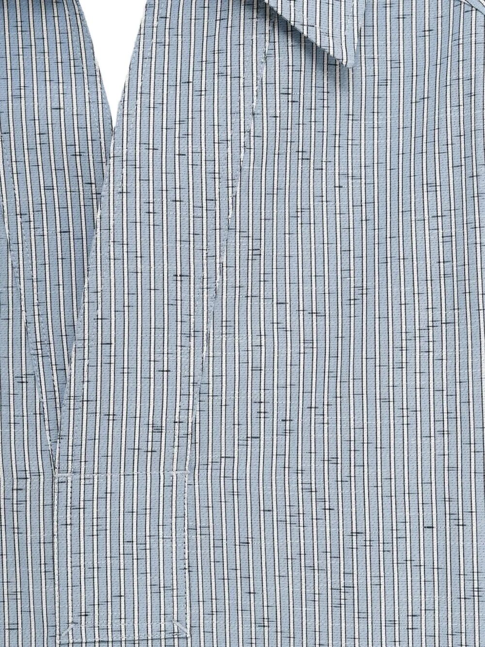 COTTON AND LINEN STRIPED SHIRT