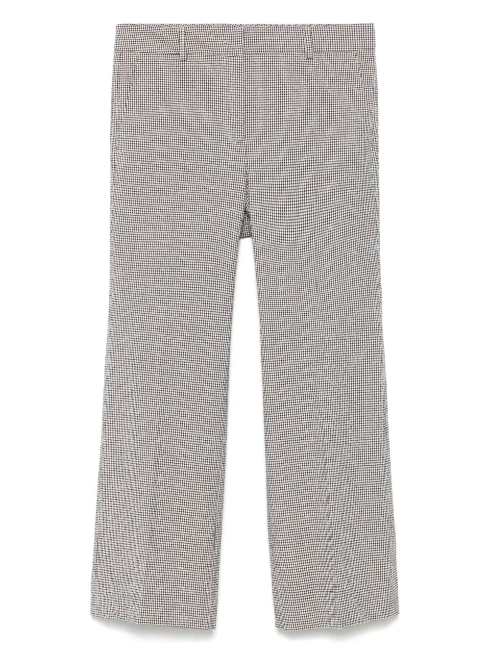 DESIRE COTTON BLEND CHECKED TROUSERS
