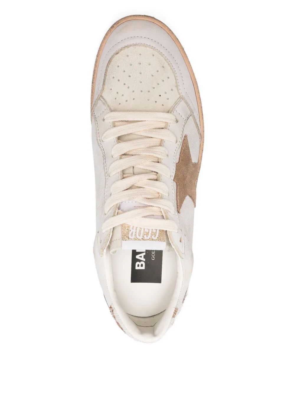 BALL STAR SNEAKERS IN LEATHER WITH SUEDE STAR AND HORSY COW PRINTED HEEL TAB