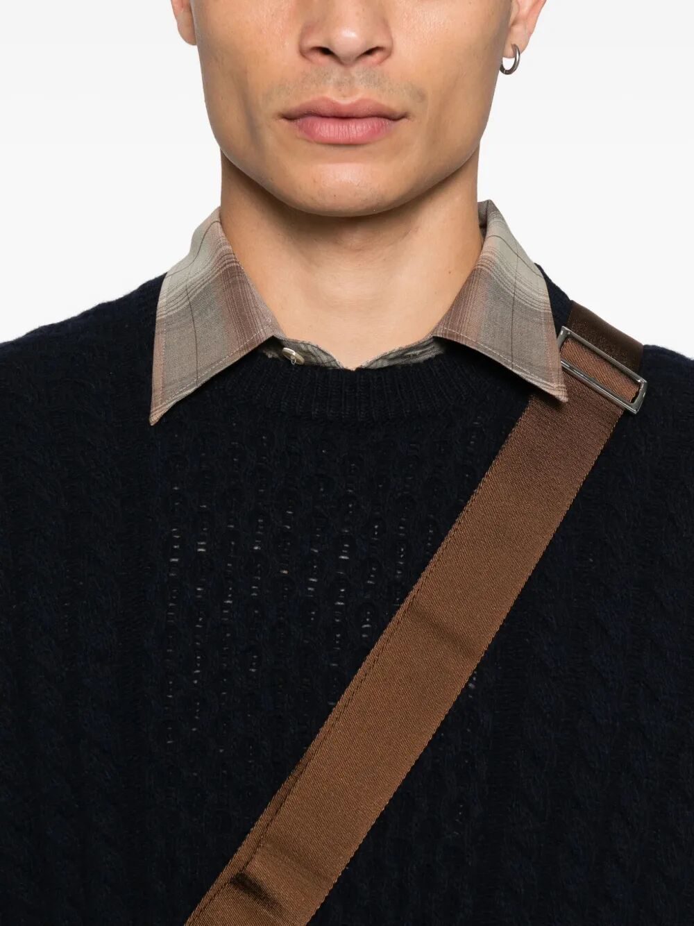 CABLE-KNIT WOOL SWEATER
