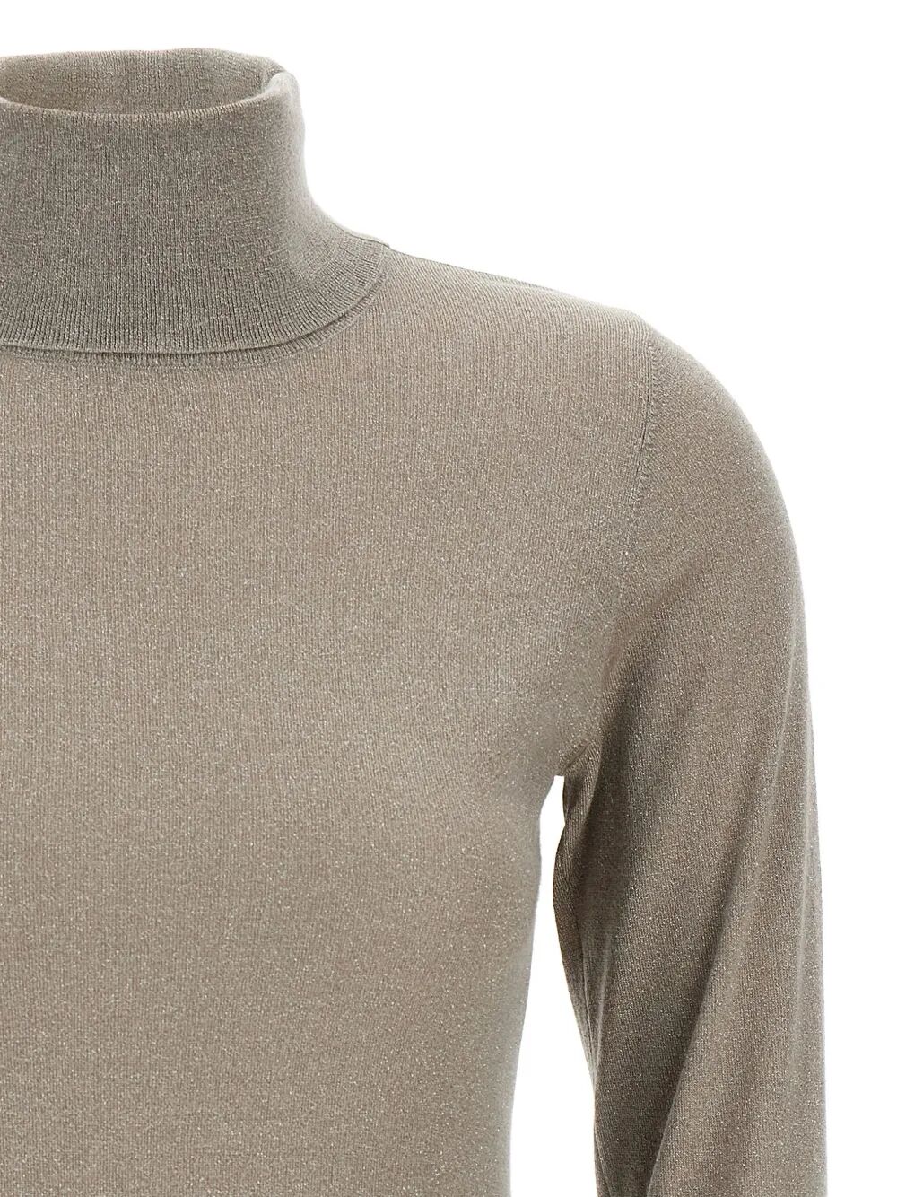 SPARKLING CASHMERE AND SILK LIGHTWEIGHT TURTLENECK SWEATER
